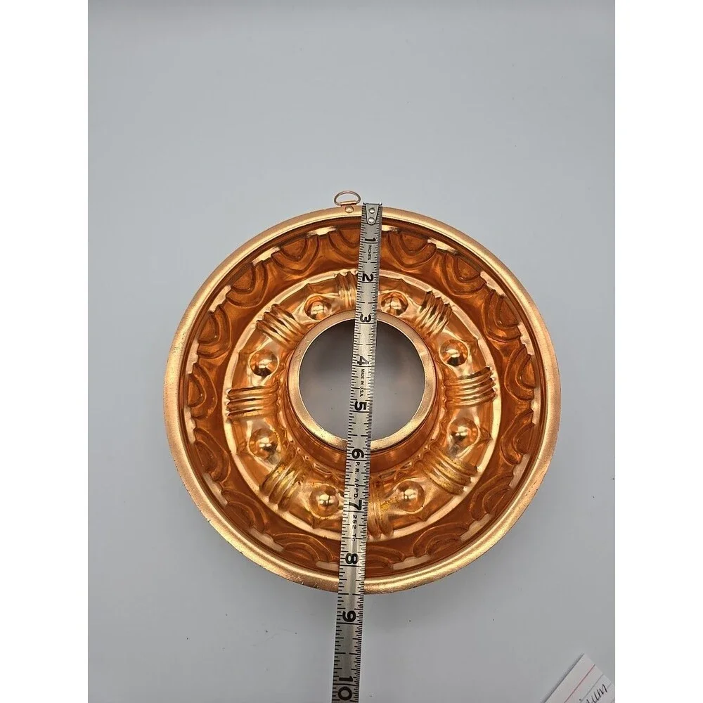 Vintage Copper Aluminum Jello Mold Bundt Cake Pan Wall Hanging 8.5